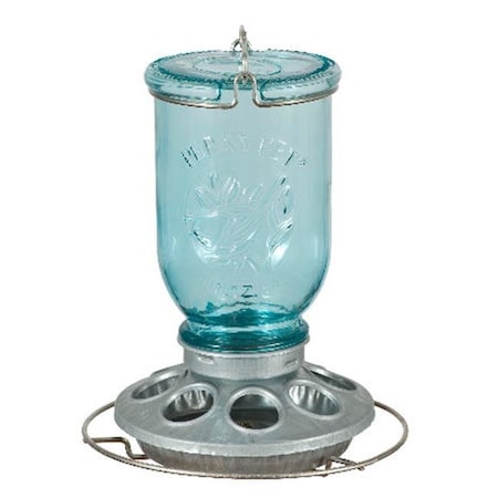 Perky-Pet Perky Pet PP784 Antique Wide Blue Glass Seed Feeder PP784